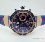 Replica Ulysse Nardin Diver Chronograph Hammerhead Shark Rose Gold Watch